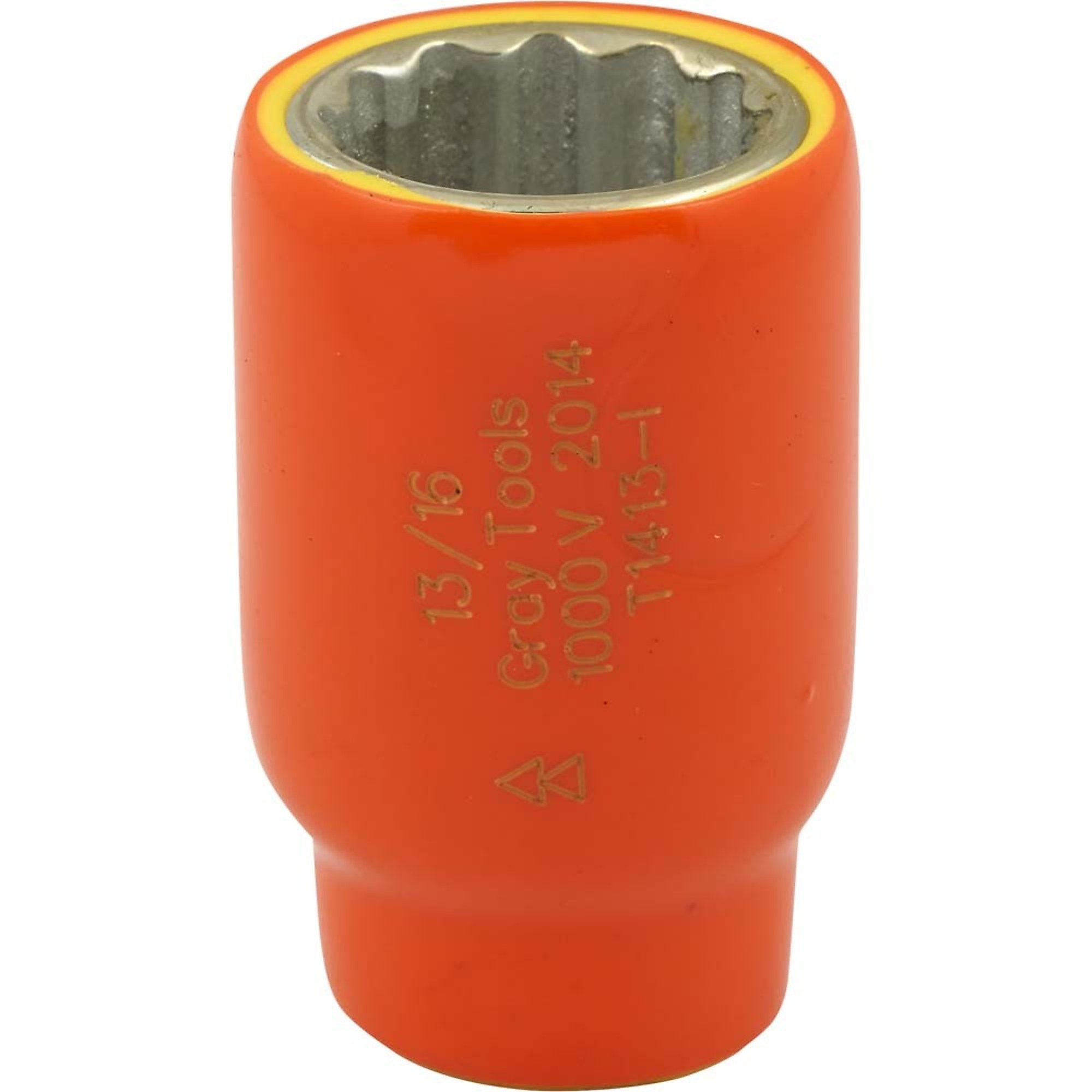 Gray Tools Socket 13/16" X 1/2" Drive, 12 Point Standard Length Socket, 1000V Insulated